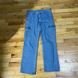 blue cargo jeans